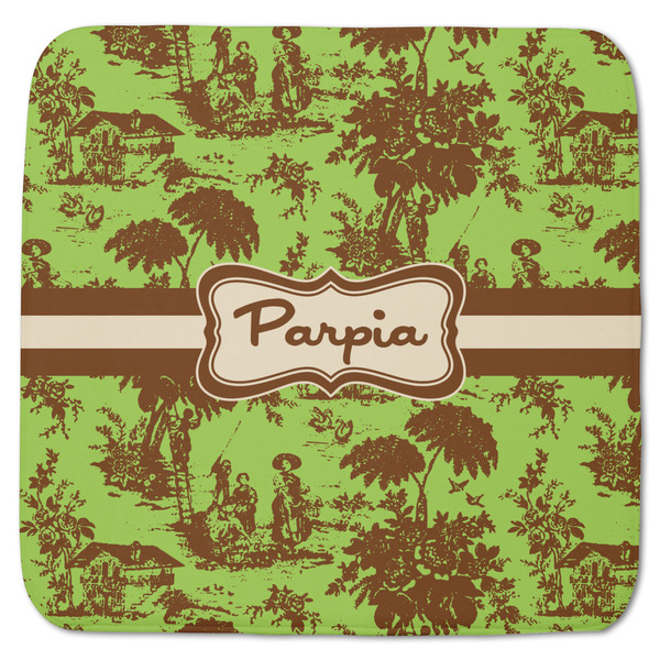 Green & Brown Toile Memory Foam Bath Mat 48 X 48