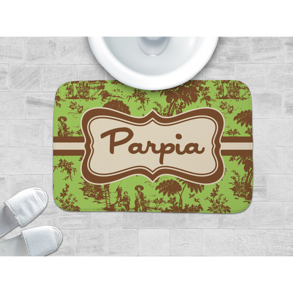 Green & Brown Toile Memory Foam Bath Mat - LIFESTYLE 34x21