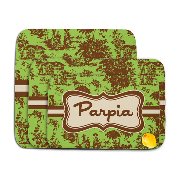 Green & Brown Toile Memory Foam Bath Mat - MAIN PARENT