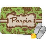 Green & Brown Toile Memory Foam Bath Mat (Personalized)