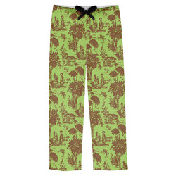 Green & Brown Toile Mens Pajama Pants - S