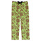 Green & Brown Toile Mens Pajama Pants - Flat