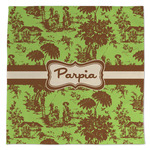 Green & Brown Toile Microfiber Dish Towel (Personalized)