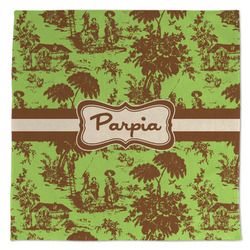 Green & Brown Toile Microfiber Dish Towel (Personalized)