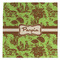 Green & Brown Toile Microfiber Dish Towel (Personalized)