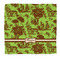 Green & Brown Toile Microfiber Dish Rag - Front/Approval