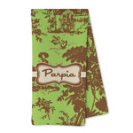 Green & Brown Toile Kitchen Towel - Microfiber (Personalized)