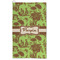 Green & Brown Toile Microfiber Golf Towels - FRONT