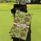 Green & Brown Toile Microfiber Golf Towels - Small - LIFESTYLE