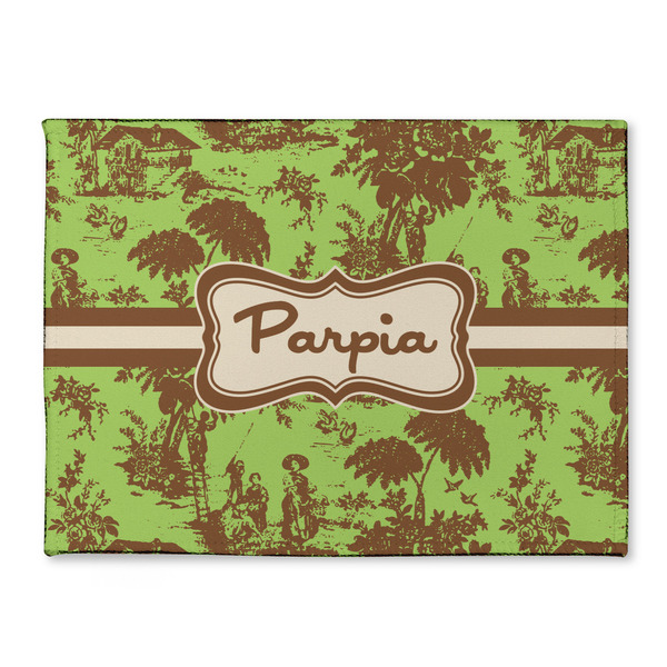Custom Green & Brown Toile Microfiber Screen Cleaner (Personalized)