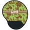 Green & Brown Toile Mouse Pad with Wrist Support