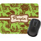 Green & Brown Toile Rectangular Mouse Pad