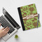 Green & Brown Toile Notebook Padfolio - LIFESTYLE (large)