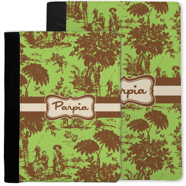 Green & Brown Toile Notebook Padfolio - MAIN