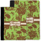 Green & Brown Toile Notebook Padfolio - MAIN