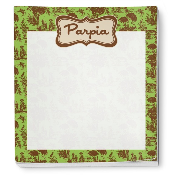 Green & Brown Toile Notepad - Apvl