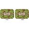 Green & Brown Toile Octagon Placemat - Double Print Front and Back