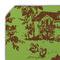 Green & Brown Toile Octagon Placemat - Single front (DETAIL)