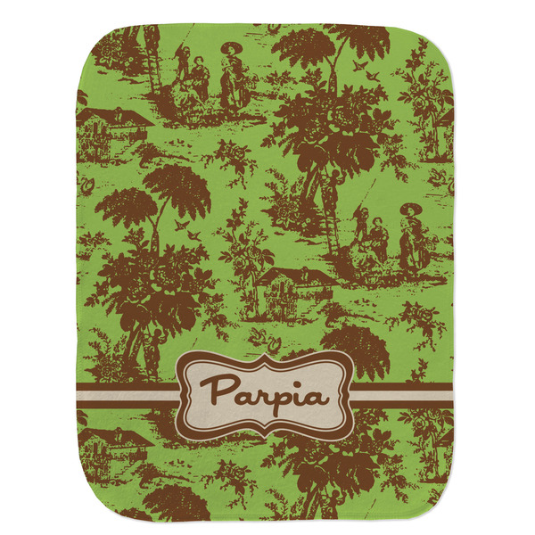 Green & Brown Toile Old Burp Flat
