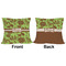 Green & Brown Toile Outdoor Pillow - 16x16