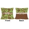 Green & Brown Toile Outdoor Pillow - 18x18