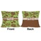 Green & Brown Toile Outdoor Pillow - 20x20