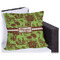 Green & Brown Toile Outdoor Pillow