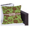 Green & Brown Toile Outdoor Pillow - 18" (Personalized)
