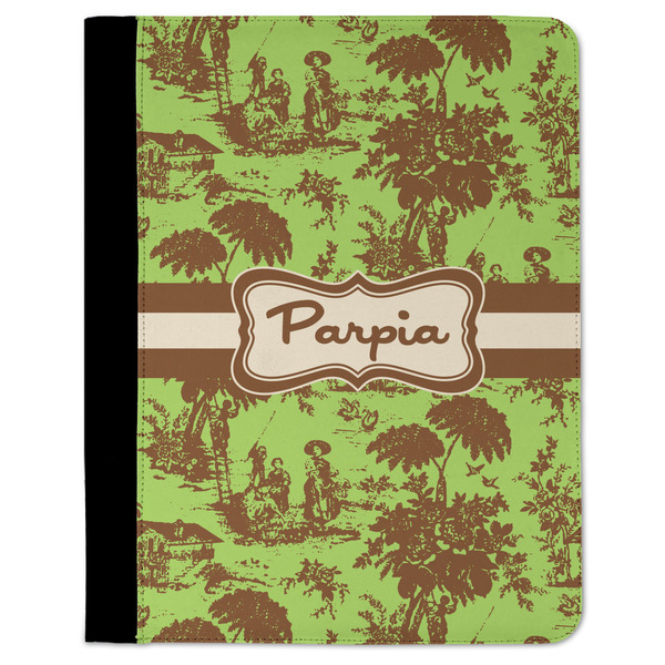 Custom Green & Brown Toile Padfolio Clipboard (Personalized)