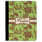 Green & Brown Toile Padfolio Clipboards - Large - FRONT