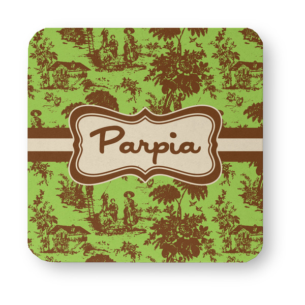 Green & Brown Toile Paper Coasters - Approval