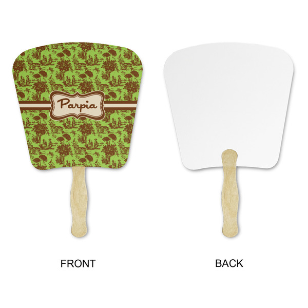 Green & Brown Toile Paper Fans - Approval