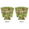Green & Brown Toile Party Cup Sleeves - with bottom - APPROVAL