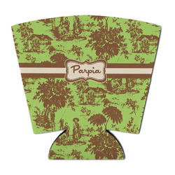 Green & Brown Toile Party Cup Sleeve - with Bottom (Personalized)