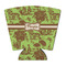 Green & Brown Toile Party Cup Sleeves - with bottom - FRONT