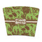 Green & Brown Toile Party Cup Sleeves - without bottom - FRONT (flat)