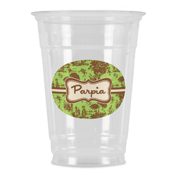 Green & Brown Toile Party Cups - 16oz (Personalized)