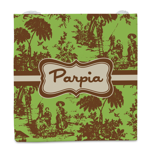 Green & Brown Toile Party Favor Gift Bag - Gloss - Front