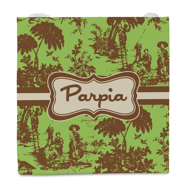 Green & Brown Toile Party Favor Gift Bag - Matte - Front