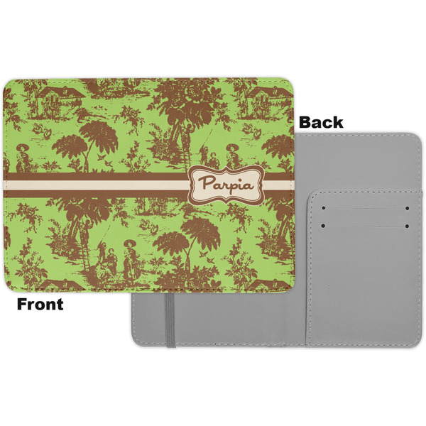 Green & Brown Toile Passport Holder - Apvl