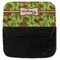 Green & Brown Toile Pencil Case - Back Open