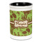 Green & Brown Toile Ceramic Pencil Holders - Black