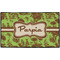 Green & Brown Toile Door Mat - 60"x36" (Personalized)