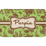 Green & Brown Toile Bath Mat (Personalized)