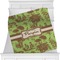 Green & Brown Toile Personalized Blanket