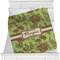 Green & Brown Toile Minky Blanket (Personalized)