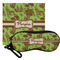 Green & Brown Toile Personalized Eyeglass Case & Cloth