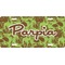 Green & Brown Toile Front License Plate (Personalized)