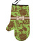 Green & Brown Toile Personalized Oven Mitt - Left