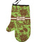 Green & Brown Toile Left Oven Mitt (Personalized)